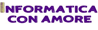 Logo scritta informatica con Amore