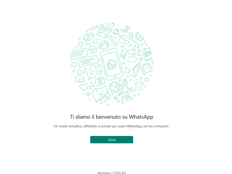 whatsapp apertura 1 schermata