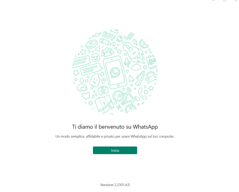 whatsapp apertura 1 schermata