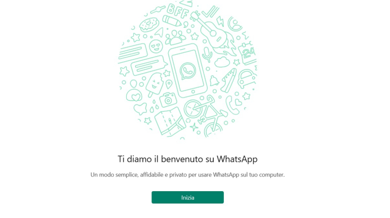 whatsapp apertura 1 schermata
