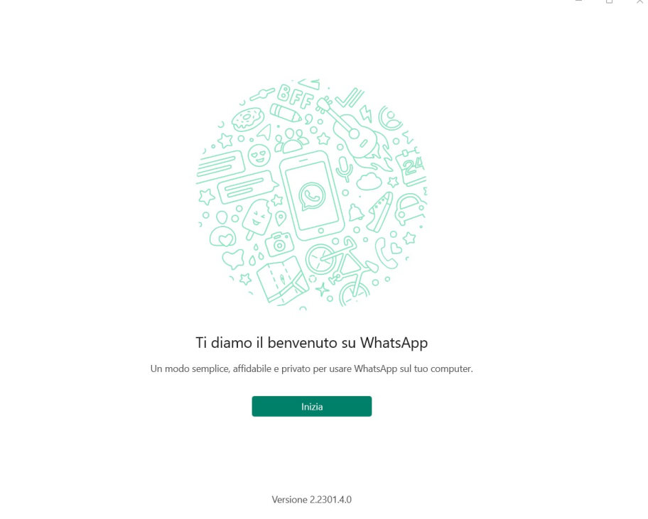 whatsapp apertura 1 schermata